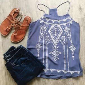 Blue Aztec Cami Racerback